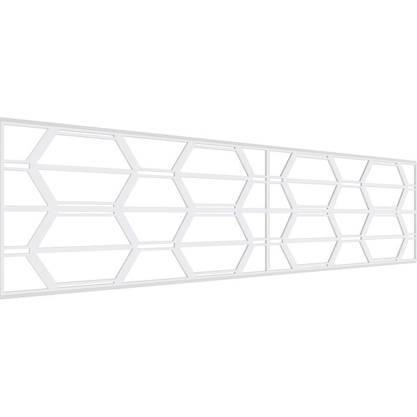 Ekena Millwork Set of Four Panels for 94 1/2"W x 24 1/4"H Greeley Fretwork Wainscot Wall Paneling WPKP12X01X47GLY - main